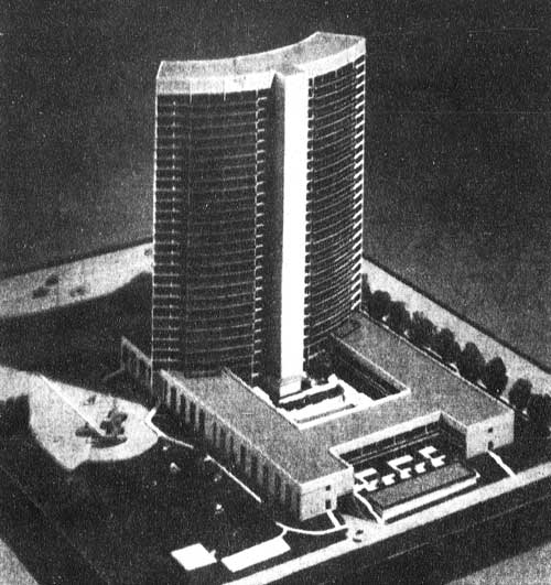 Original 1963 Design, Exhibiting the Primary Tower at 32 Stories